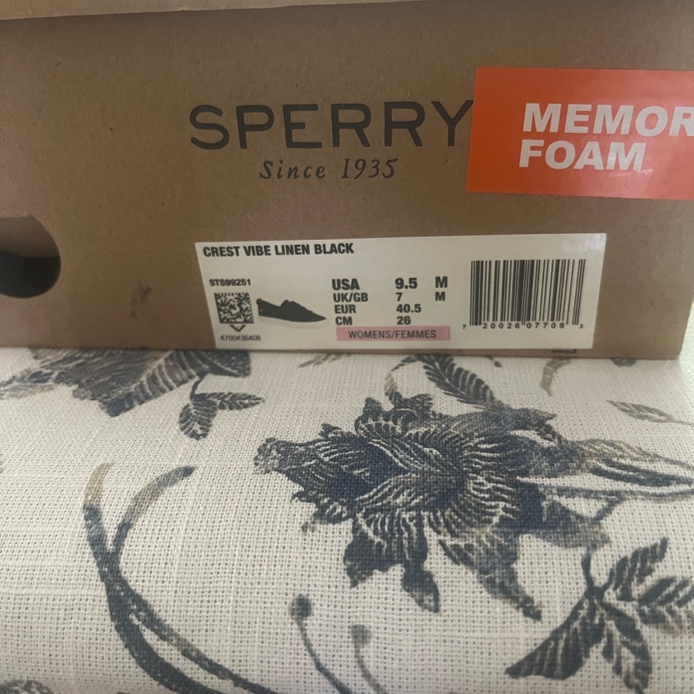 Sperry Crest Vibe Linen Sneakers, Black - Picture 8 of 8